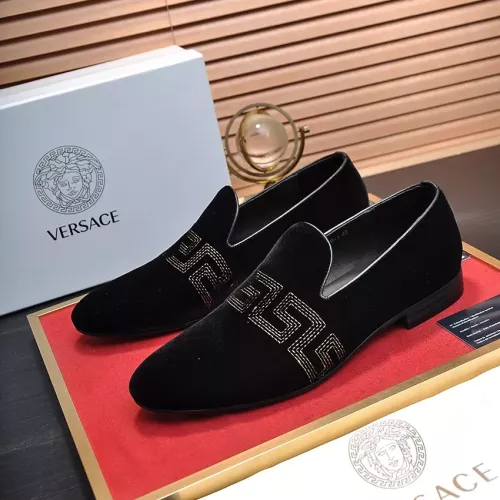 Versace Leather Shoes For Men #1331032 $85.00 USD, Wholesale Replica Versace Leather Shoes