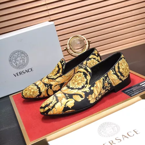 Versace Leather Shoes For Men #1331033 $85.00 USD, Wholesale Replica Versace Leather Shoes