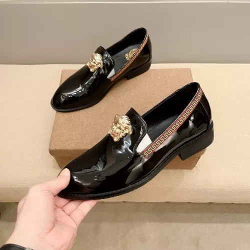 Versace Leather Shoes For Men #1331210 $85.00 USD, Wholesale Replica Versace Leather Shoes