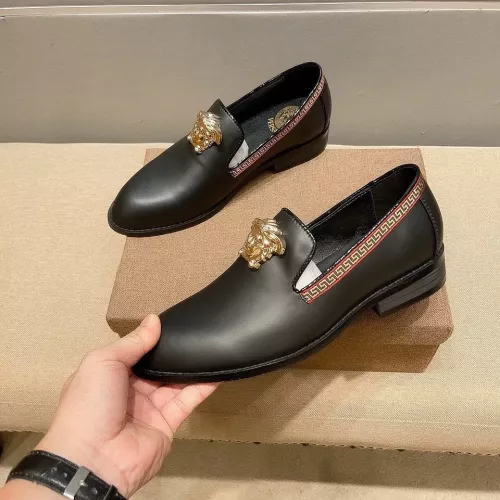 Versace Leather Shoes For Men #1331214 $85.00 USD, Wholesale Replica Versace Leather Shoes