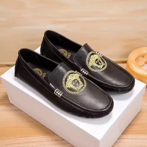 Versace Leather Shoes For Men #1331267 $76.00 USD, Wholesale Replica Versace Leather Shoes