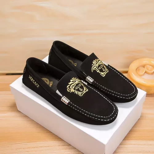 Versace Leather Shoes For Men #1331276 $76.00 USD, Wholesale Replica Versace Leather Shoes