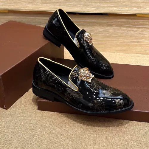Versace Leather Shoes For Men #1331278 $85.00 USD, Wholesale Replica Versace Leather Shoes