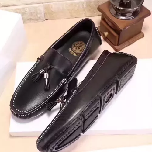 Versace Leather Shoes For Men #1331287 $76.00 USD, Wholesale Replica Versace Leather Shoes