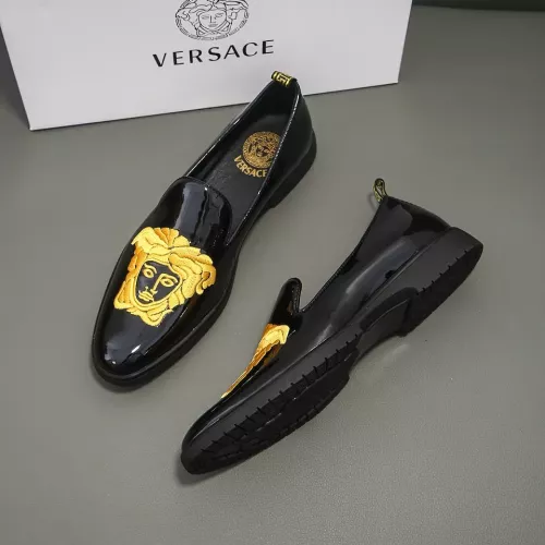 Versace Leather Shoes For Men #1331295 $85.00 USD, Wholesale Replica Versace Leather Shoes