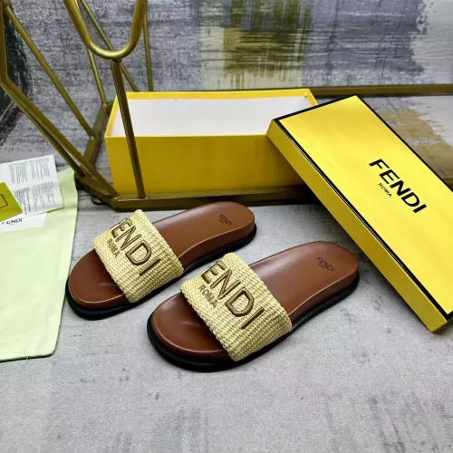 Fendi Slippers For Women #1331724 $76.00 USD, Wholesale Replica Fendi Slippers