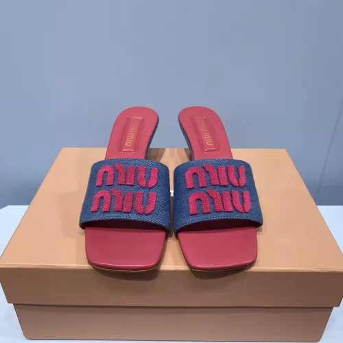 Replica MIU MIU Slippers For Women #1331973 $85.00 USD for Wholesale