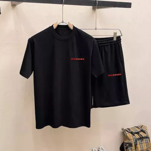 Prada Tracksuits Short Sleeved For Men #1334727 $48.00 USD, Wholesale Replica Prada Tracksuits