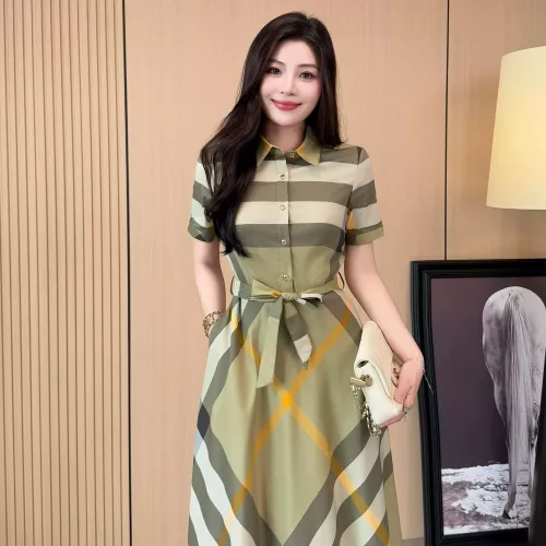 Replica Burberry Dresses Short Sleeved For Women #1335838 $85.00 USD for Wholesale