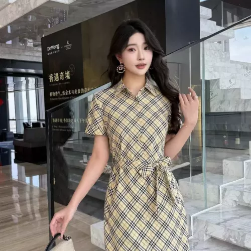 Replica Burberry Dresses Short Sleeved For Women #1335845 $85.00 USD for Wholesale