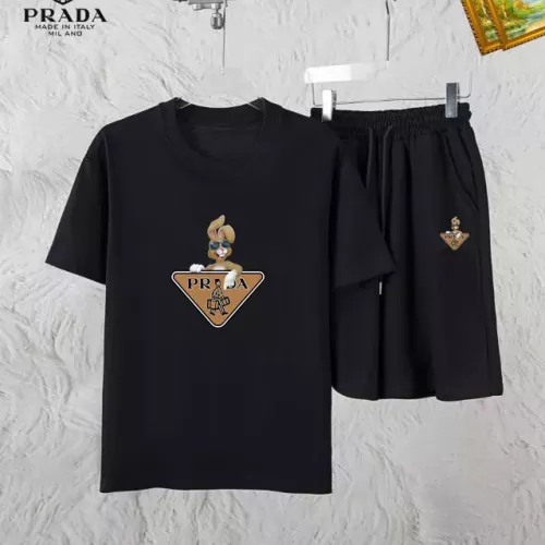 Prada Tracksuits Short Sleeved For Men #1336101