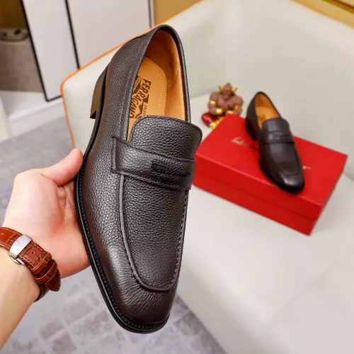 Replica Salvatore Ferragamo Leather Shoes For Men #1340009 $88.00 USD for Wholesale