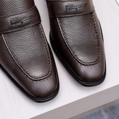 Replica Salvatore Ferragamo Leather Shoes For Men #1340009 $88.00 USD for Wholesale