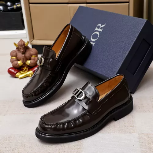 Replica Christian Dior Leather Shoes For Men #1340110 $96.00 USD for Wholesale