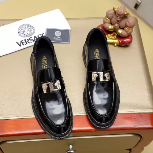 Versace Leather Shoes For Men #1340214 $88.00 USD, Wholesale Replica Versace Leather Shoes