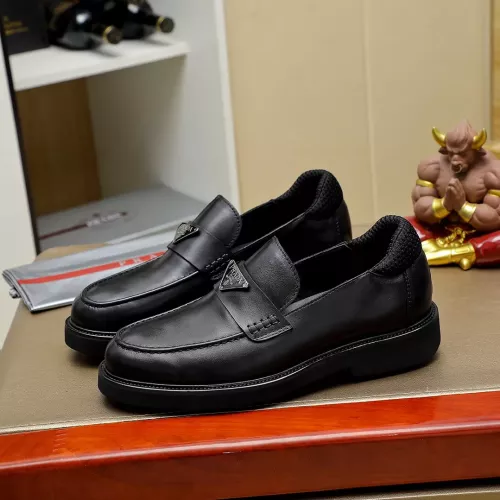 Prada Leather Shoes For Men #1340217 $88.00 USD, Wholesale Replica Prada Leather Shoes