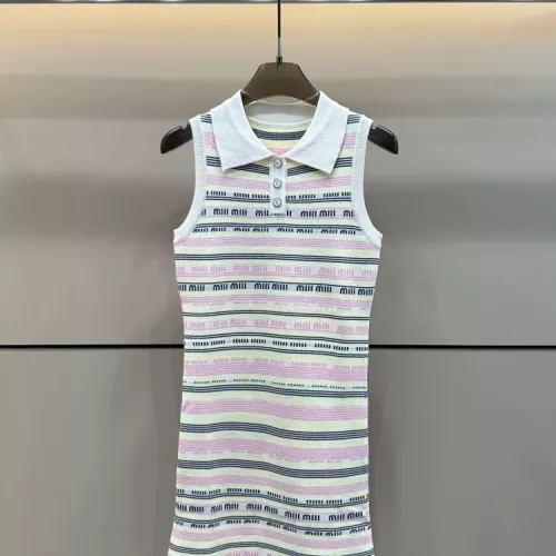 MIU MIU Dresses Sleeveless For Women #1342001 $68.00 USD, Wholesale Replica MIU MIU Dresses