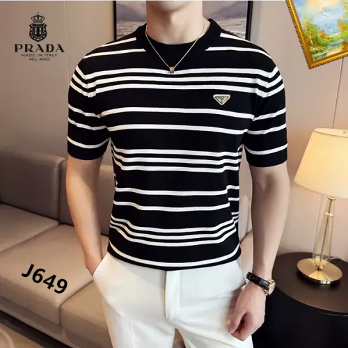 Prada T-Shirts Short Sleeved For Men #1342085 $42.00 USD, Wholesale Replica Prada T-Shirts