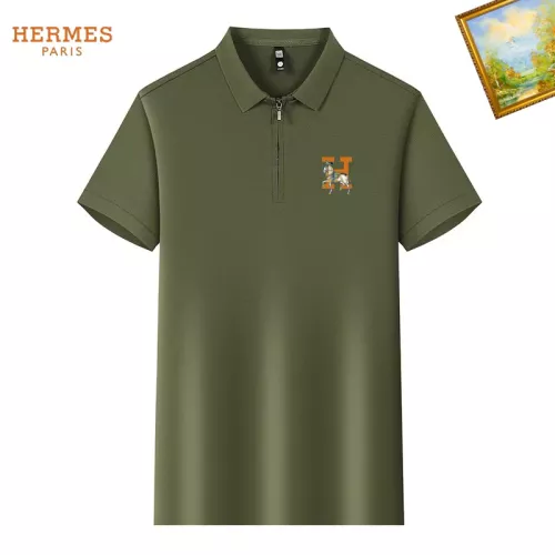Hermes T-Shirts Short Sleeved For Men #1342133 $34.00 USD, Wholesale Replica Hermes T-Shirts