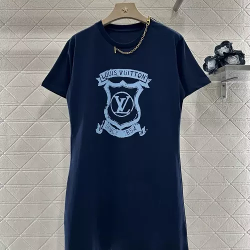 Louis Vuitton LV Dresses Short Sleeved For Women #1342218 $82.00 USD, Wholesale Replica Louis Vuitton LV Dresses
