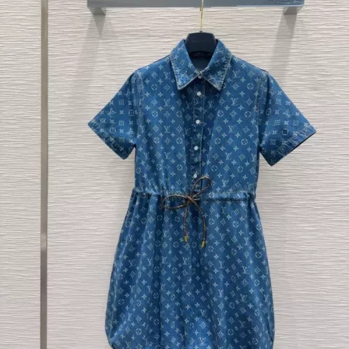Louis Vuitton LV Dresses Short Sleeved For Women #1342284 $132.00 USD, Wholesale Replica Louis Vuitton LV Dresses