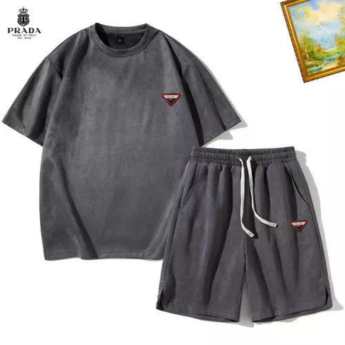 Prada Tracksuits Short Sleeved For Men #1342460 $48.00 USD, Wholesale Replica Prada Tracksuits