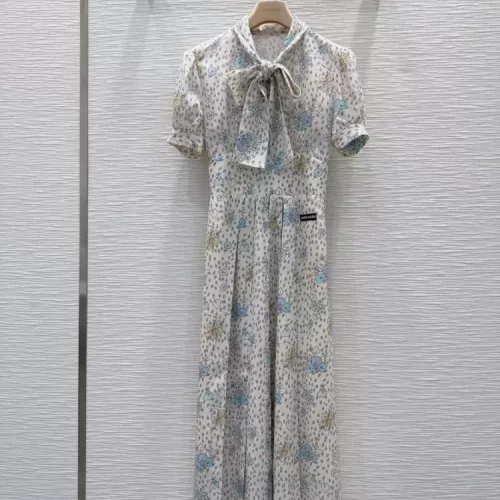 MIU MIU Dresses Short Sleeved For Women #1342501 $125.00 USD, Wholesale Replica MIU MIU Dresses