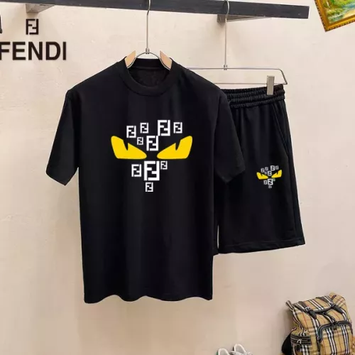 Fendi Tracksuits Short Sleeved For Men #1343140 $48.00 USD, Wholesale Replica Fendi Tracksuits