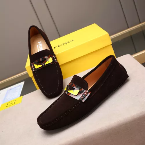 Fendi Leather Shoes For Men #1347513 $80.00 USD, Wholesale Replica Fendi Leather Shoes