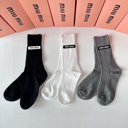 MIU MIU Socks #1349592 $32.00 USD, Wholesale Replica MIU MIU Socks