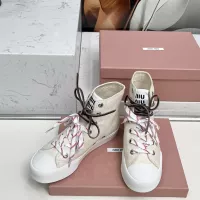 $96.00 USD MIU MIU High Tops Shoes For Women #1348500