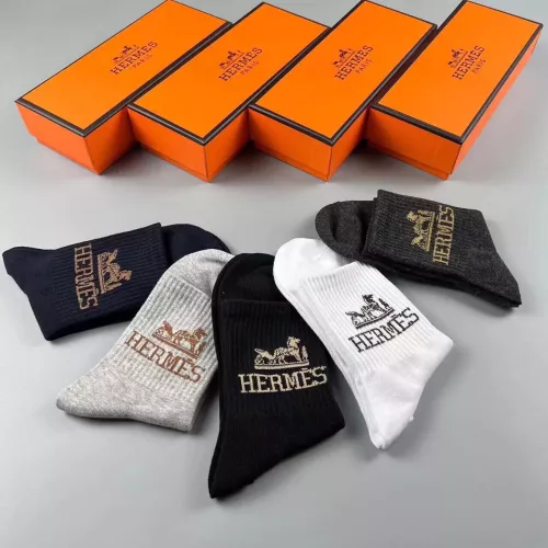 Replica Hermes Socks For Men #1352868 $25.00 USD for Wholesale