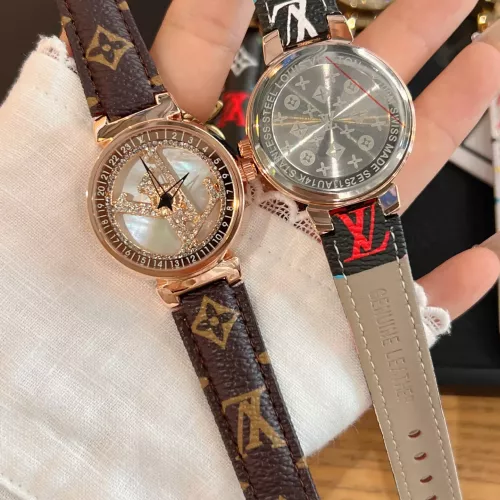 Replica Louis Vuitton Watches In Rose Gold For Women #1353842 $39.00 USD for Wholesale