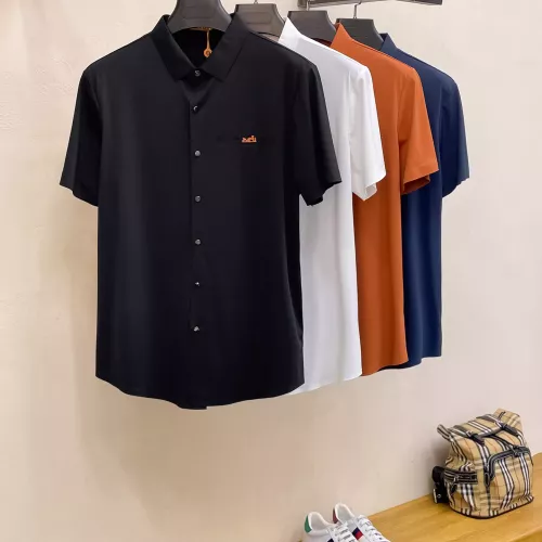 Replica Hermes Shirts Short Sleeved For Men #1353866 $52.00 USD for Wholesale