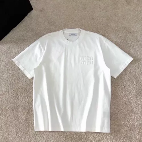 MIU MIU T-Shirts Short Sleeved For Unisex #1354313