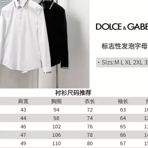 Replica Dolce & Gabbana D&G Shirts Long Sleeved For Men #1354476 $68.00 USD for Wholesale