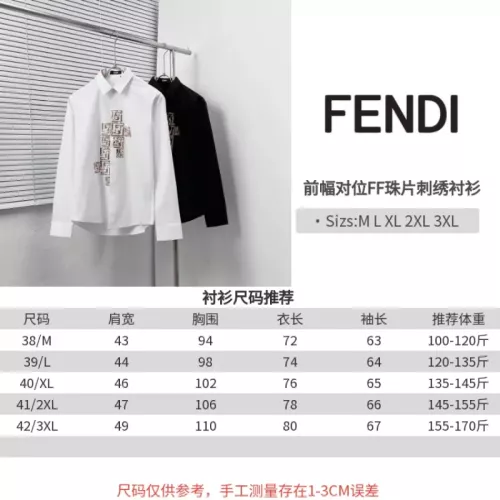 Replica Fendi Shirts Long Sleeved For Men #1354481 $76.00 USD for Wholesale