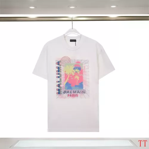 Balmain T-Shirts Short Sleeved For Unisex #1355038 $32.00 USD, Wholesale Replica Balmain T-Shirts