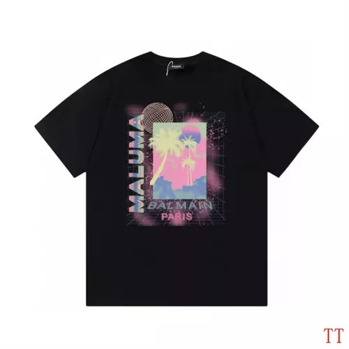 Replica Balmain T-Shirts Short Sleeved For Unisex #1355040 $32.00 USD for Wholesale