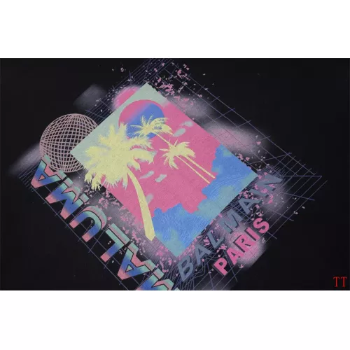 Replica Balmain T-Shirts Short Sleeved For Unisex #1355040 $32.00 USD for Wholesale