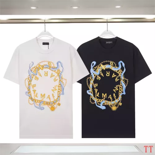 Replica Balmain T-Shirts Short Sleeved For Unisex #1355043 $32.00 USD for Wholesale