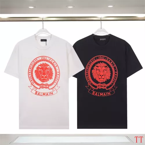 Replica Balmain T-Shirts Short Sleeved For Unisex #1355046 $32.00 USD for Wholesale