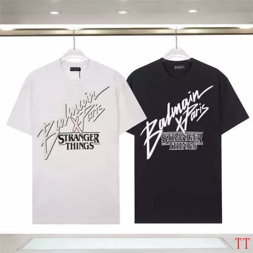 Replica Balmain T-Shirts Short Sleeved For Unisex #1355049 $32.00 USD for Wholesale