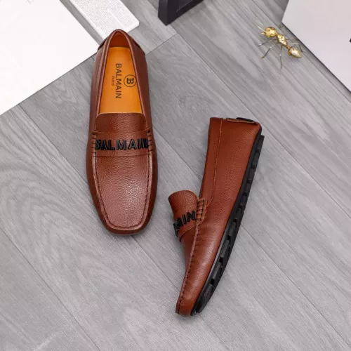 Replica Balmain Leather Shoes For Men #1355588 $76.00 USD for Wholesale
