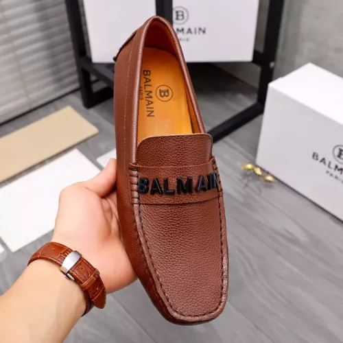 Replica Balmain Leather Shoes For Men #1355588 $76.00 USD for Wholesale