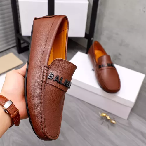 Replica Balmain Leather Shoes For Men #1355588 $76.00 USD for Wholesale