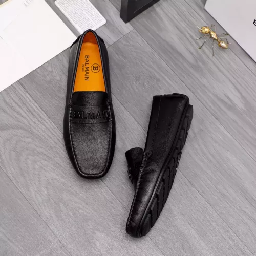 Replica Balmain Leather Shoes For Men #1355589 $76.00 USD for Wholesale