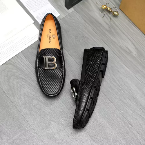 Replica Balmain Leather Shoes For Men #1355590 $76.00 USD for Wholesale
