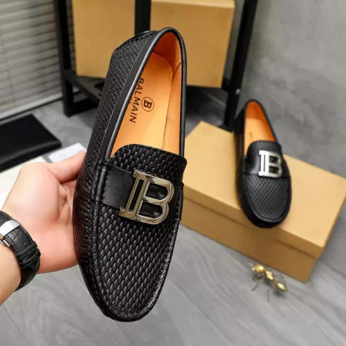 Replica Balmain Leather Shoes For Men #1355590 $76.00 USD for Wholesale