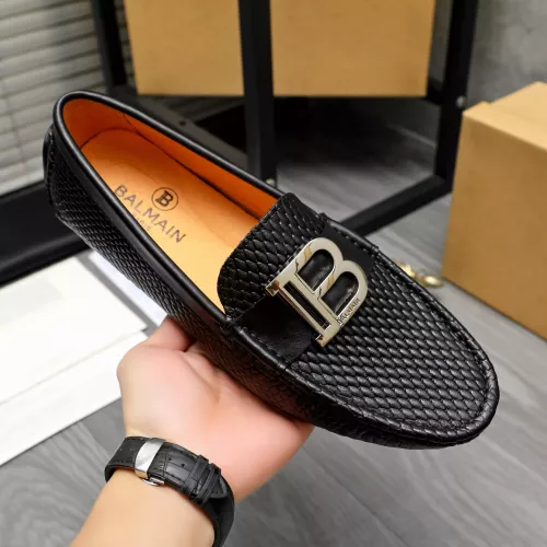 Replica Balmain Leather Shoes For Men #1355590 $76.00 USD for Wholesale